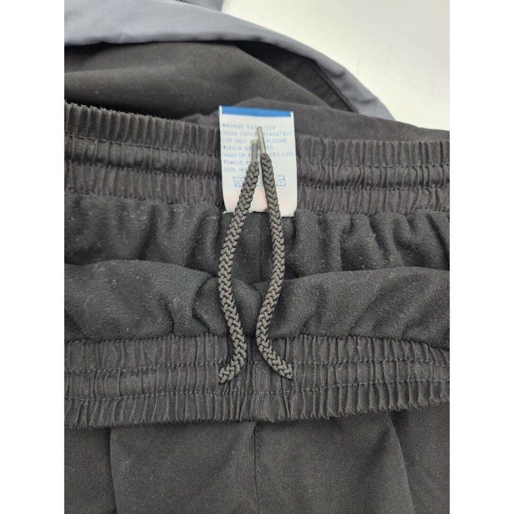 Champion Lined Track Pants Black Gray Zip Hems Drawstring Waist Men's Large - Picture 6 of 11